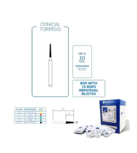 Diamond Bur FG - Conical Torpedo (Yellow)